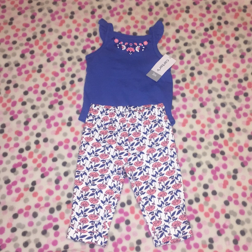 (NWT) 2 piece 3 month Carters outfit